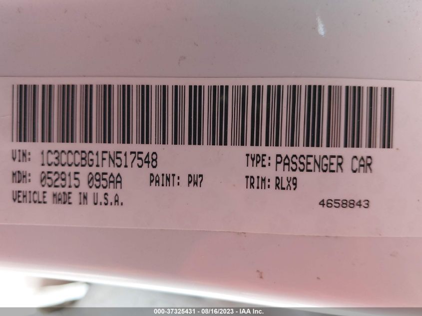 2015 CHRYSLER 200 S - 1C3CCCBG1FN517548