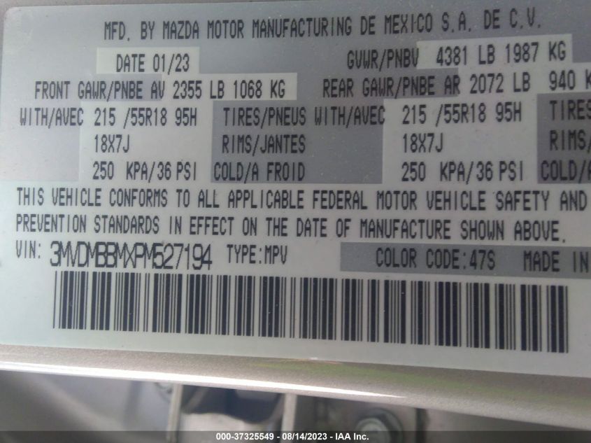 2023 MAZDA CX-30 2.5 S SELECT PACKAGE - 3MVDMBBMXPM527194