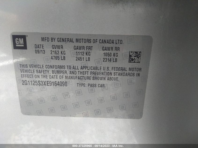 2014 CHEVROLET IMPALA LT - 2G1125S3XE9164090