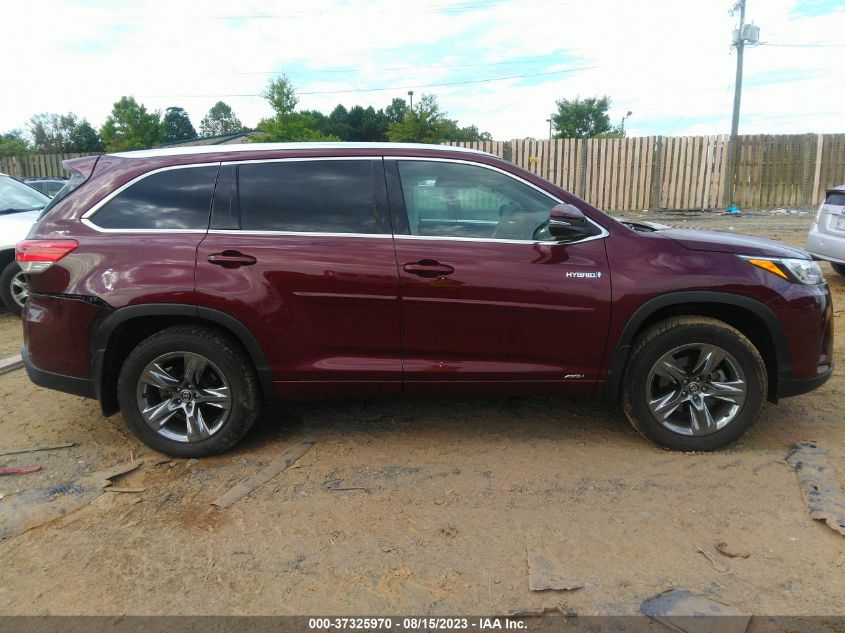 2017 TOYOTA HIGHLANDER HYBRID LIMITED - 5TDDGRFH6HS034256