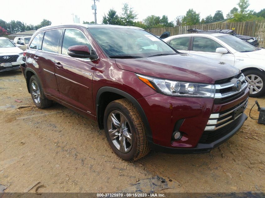 2017 TOYOTA HIGHLANDER HYBRID LIMITED - 5TDDGRFH6HS034256