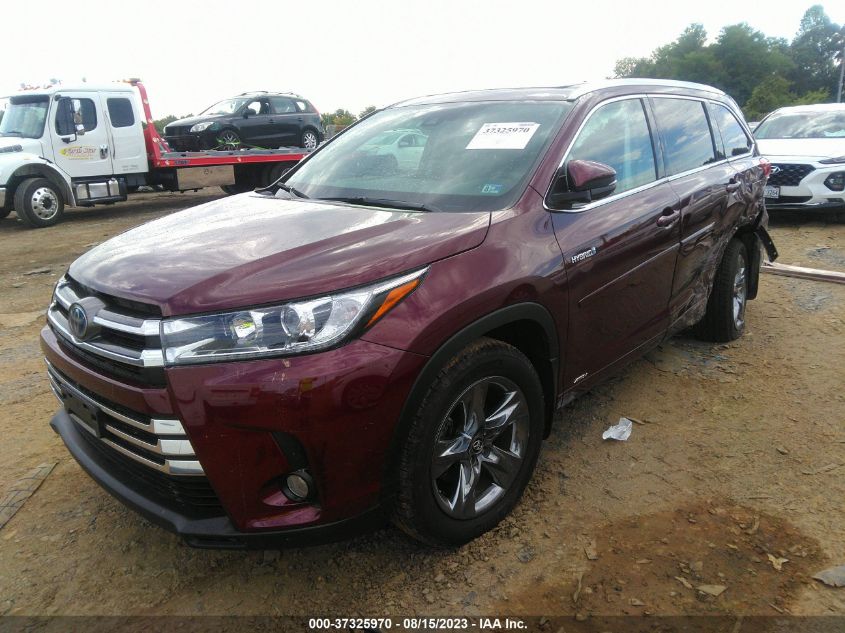 2017 TOYOTA HIGHLANDER HYBRID LIMITED - 5TDDGRFH6HS034256