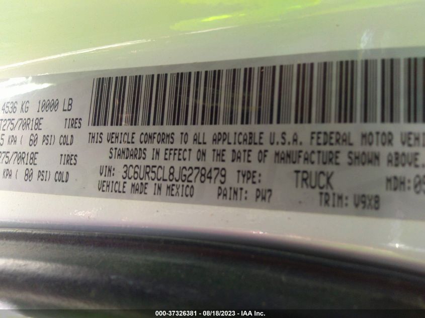 2018 RAM 2500 ST - 3C6UR5CL8JG278479