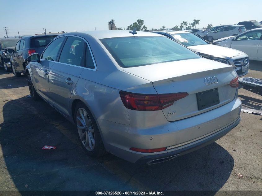 2019 AUDI A4 PREMIUM PLUS - WAUHMAF44KN010153