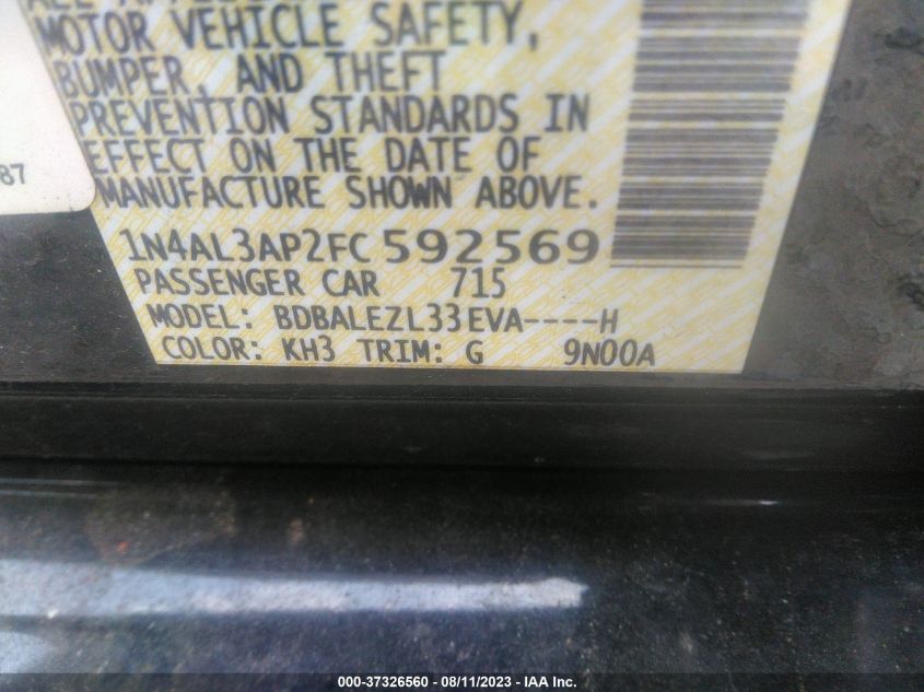 2015 NISSAN ALTIMA 2.5 S - 1N4AL3AP2FC592569
