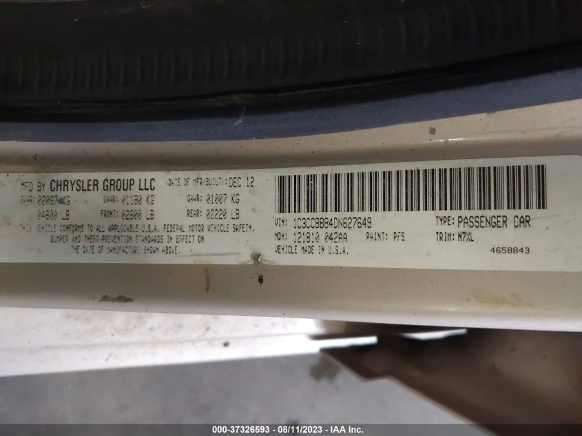 2013 CHRYSLER 200 TOURING - 1C3CCBBB4DN627649