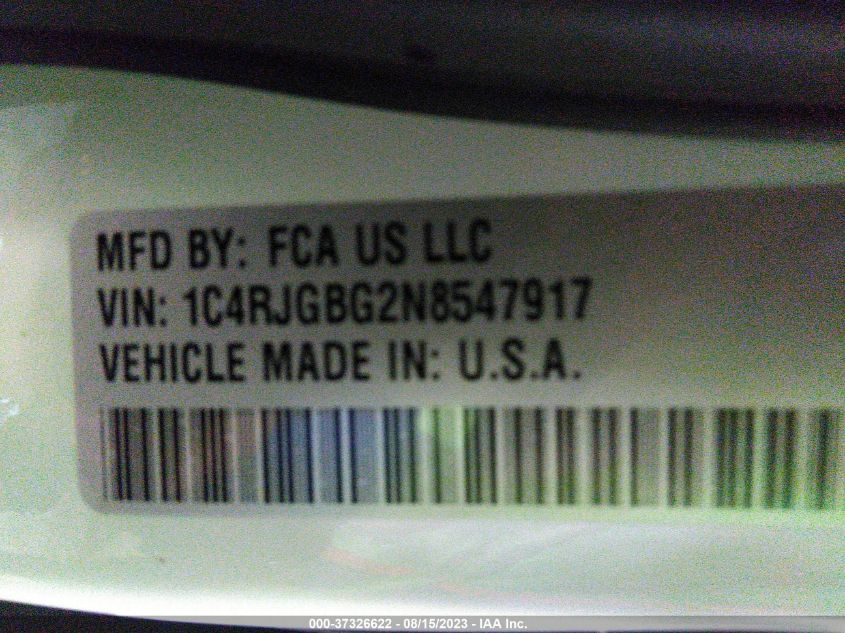 2022 JEEP GRAND CHEROKEE LIMITED - 1C4RJGBG2N8547917