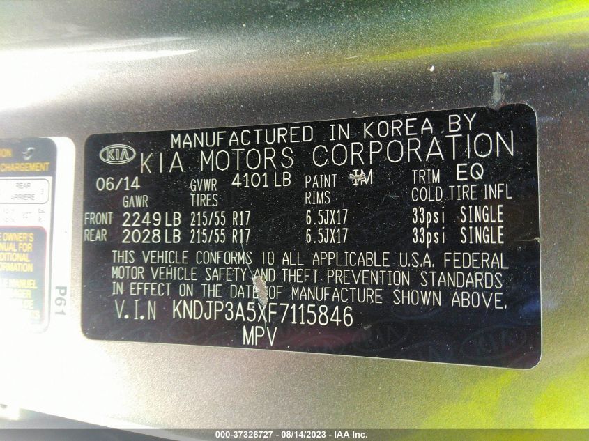 2015 KIA SOUL + - KNDJP3A5XF7115846