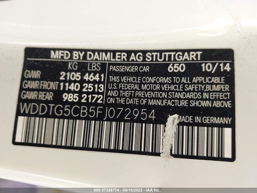 2015 MERCEDES-BENZ GLA-CLASS GLA 45 AMG - WDDTG5CB5FJ072954