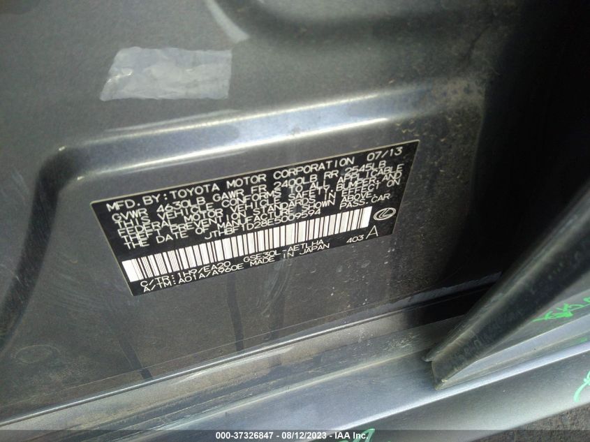 2014 LEXUS IS 250 - JTHBF1D28E5009594