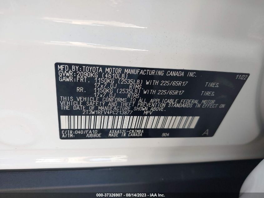 2023 TOYOTA RAV4 XLE - 2T3W1RFV4PC213877