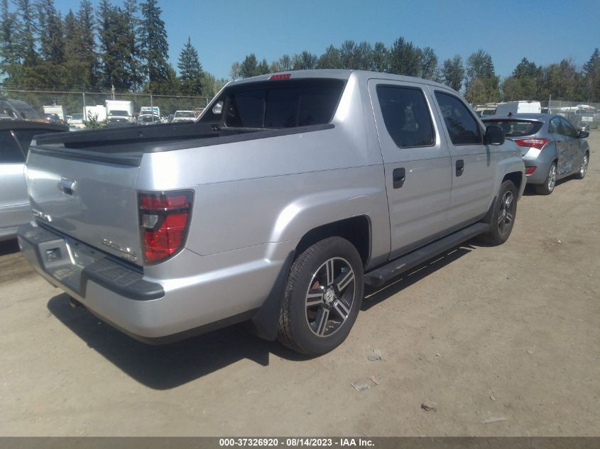 2013 HONDA RIDGELINE SPORT - 5FPYK1F71DB009621