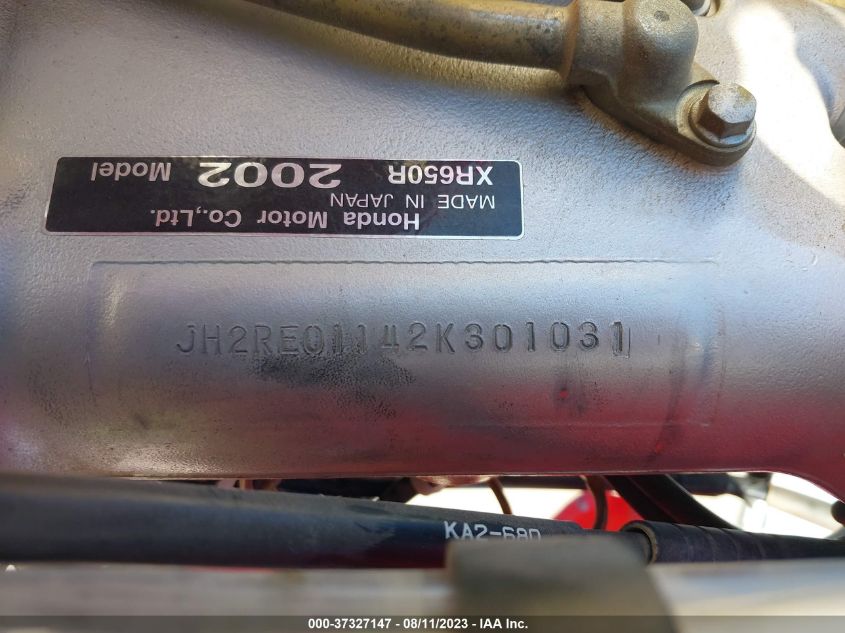 2002 HONDA XR650 R - JH2RE01142K301031