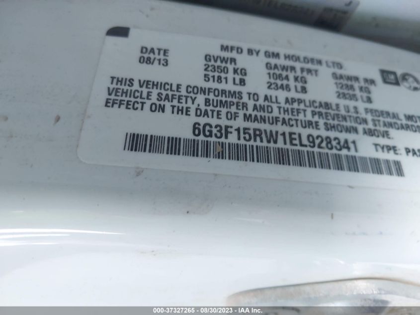 2014 CHEVROLET SS 6G3F15RW1EL928341