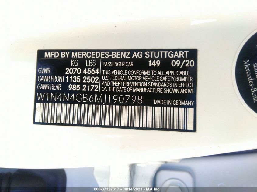2021 MERCEDES-BENZ GLA GLA 250 - W1N4N4GB6MJ190798