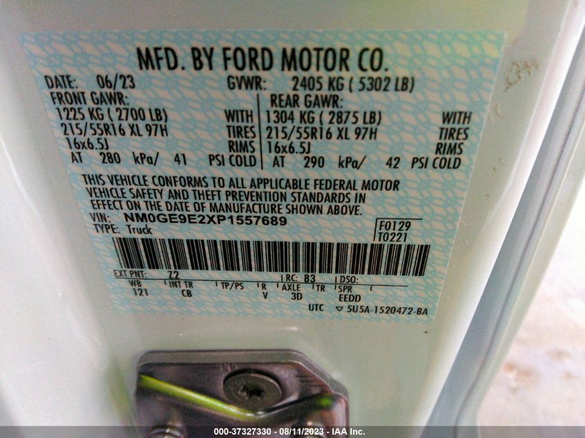 2023 FORD TRANSIT CONNECT WAGON XL - NM0GE9E2XP1557689