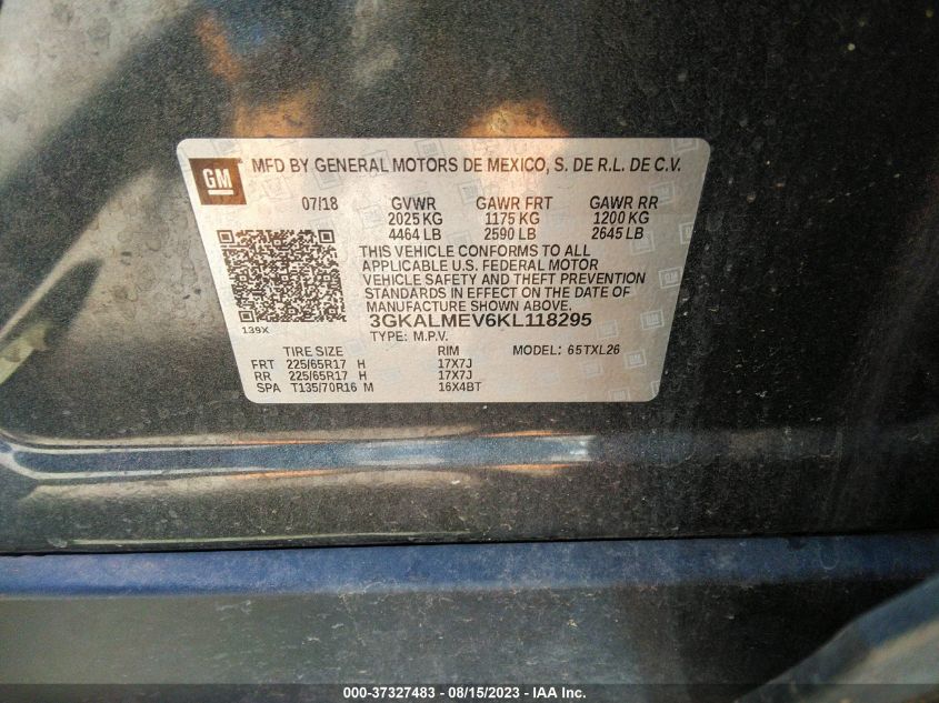 2019 GMC TERRAIN SLE - 3GKALMEV6KL118295