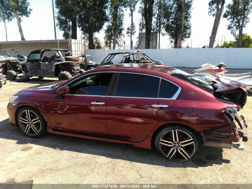 2016 HONDA ACCORD SEDAN SPORT - 1HGCR2F57GA180102