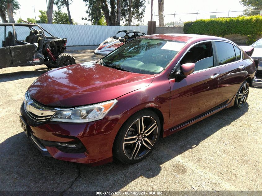 2016 HONDA ACCORD SEDAN SPORT - 1HGCR2F57GA180102