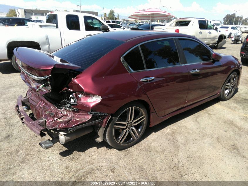 2016 HONDA ACCORD SEDAN SPORT - 1HGCR2F57GA180102