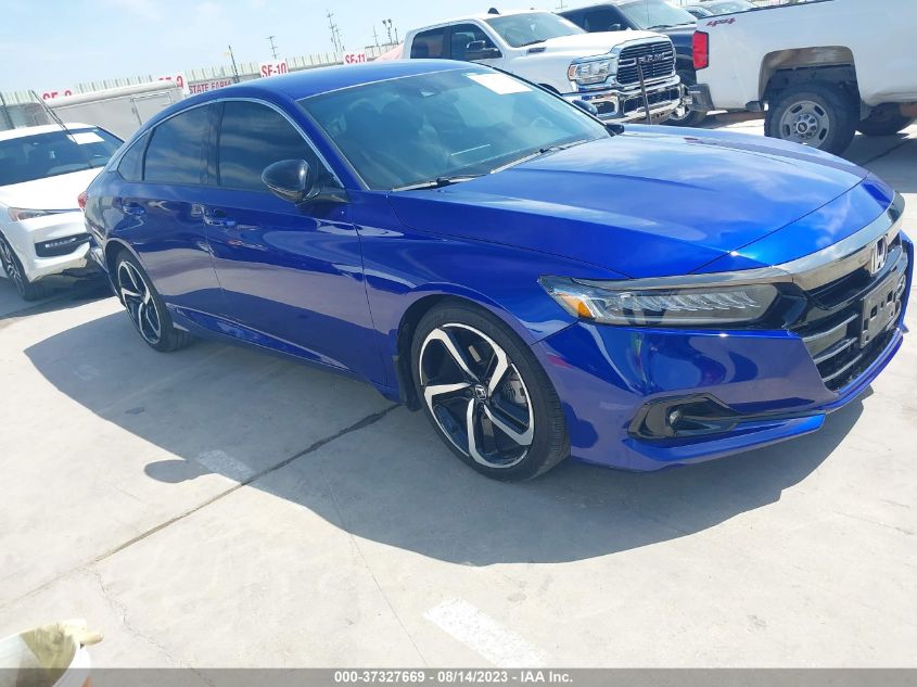 2021 HONDA ACCORD SEDAN SPORT - 1HGCV1F38MA075200