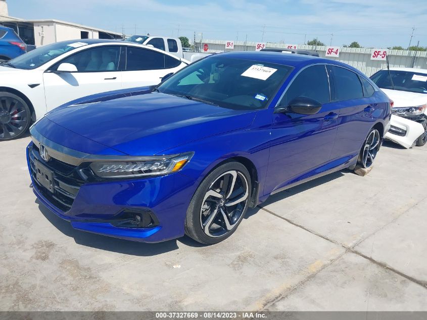 2021 HONDA ACCORD SEDAN SPORT - 1HGCV1F38MA075200