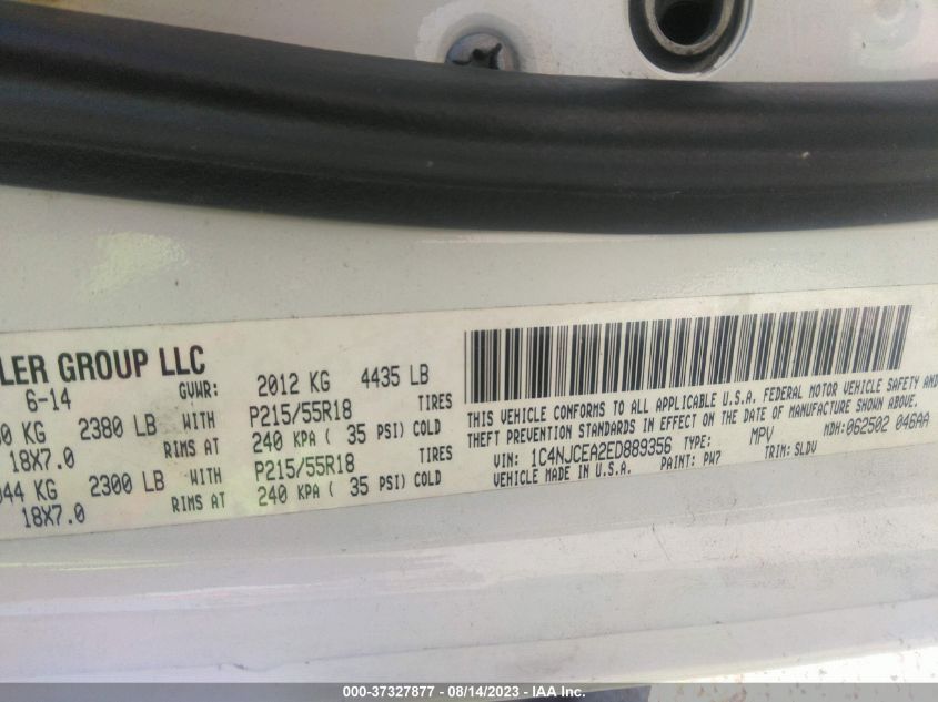 2014 JEEP COMPASS HIGH ALTITUDE - 1C4NJCEA2ED889356