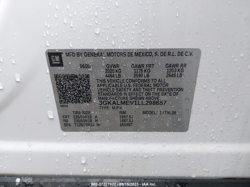 2020 GMC TERRAIN SLE - 3GKALMEV1LL298657