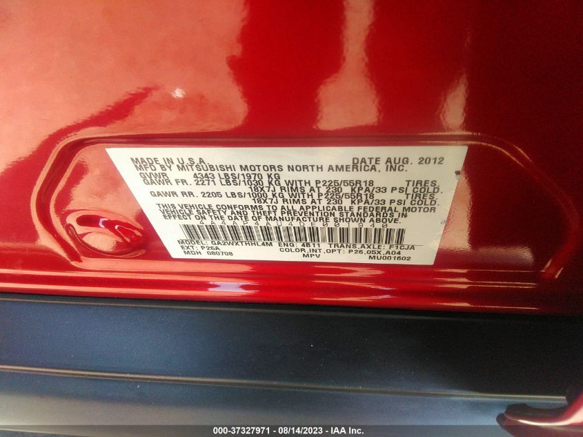 2013 MITSUBISHI OUTLANDER SPORT SE - 4A4AP4AU4DE001940