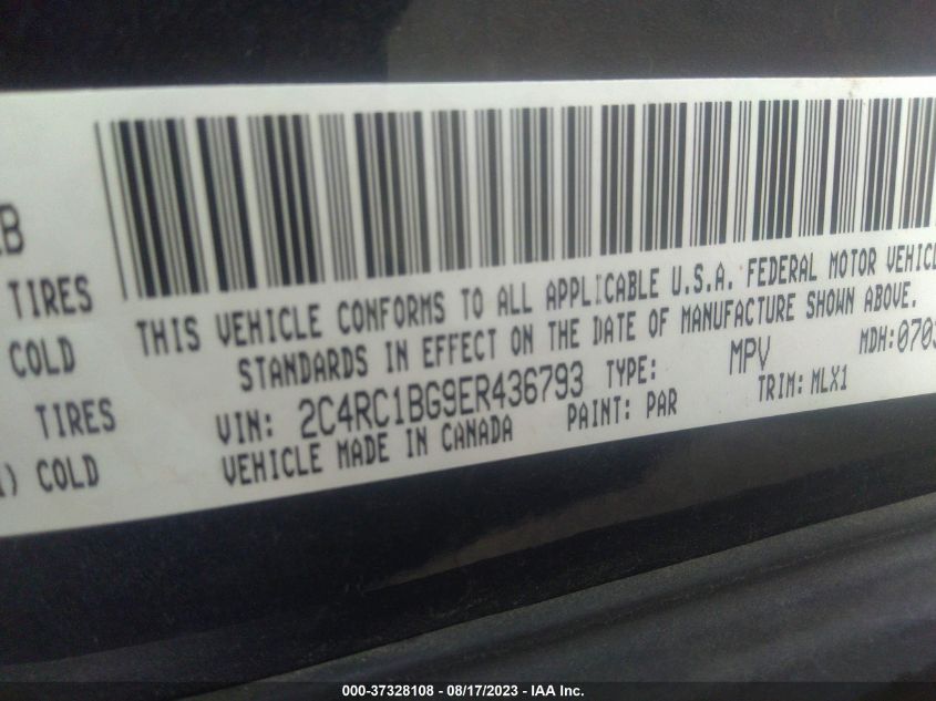 2014 CHRYSLER TOWN & COUNTRY TOURING - 2C4RC1BG9ER436793