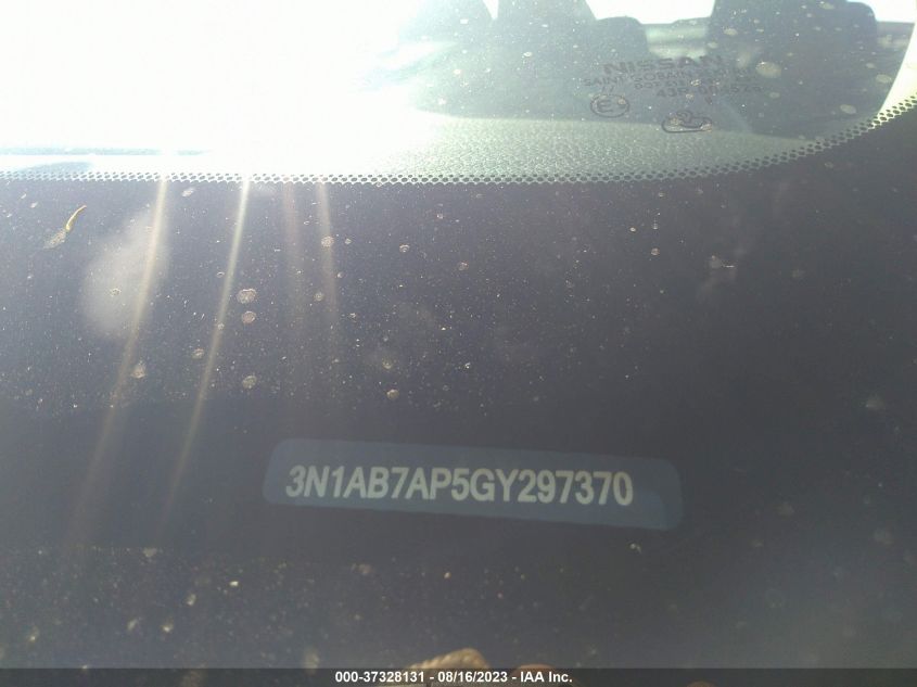 2016 NISSAN SENTRA S/SV/SR/SL - 3N1AB7AP5GY297370