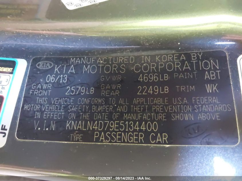2014 KIA CADENZA KNALN4D79E5134400