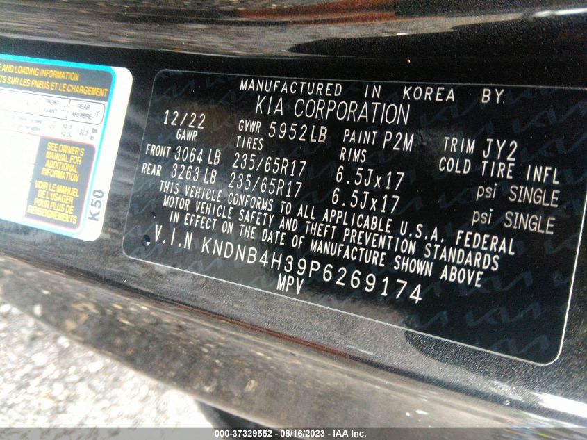 2023 KIA CARNIVAL LX - KNDNB4H39P6269174
