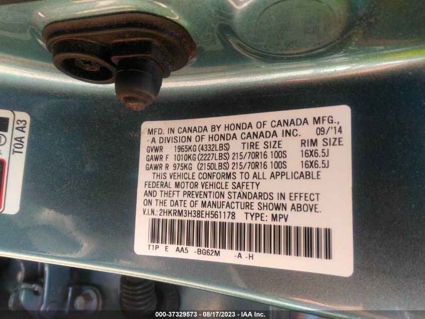2014 HONDA CR-V LX - 2HKRM3H38EH561178