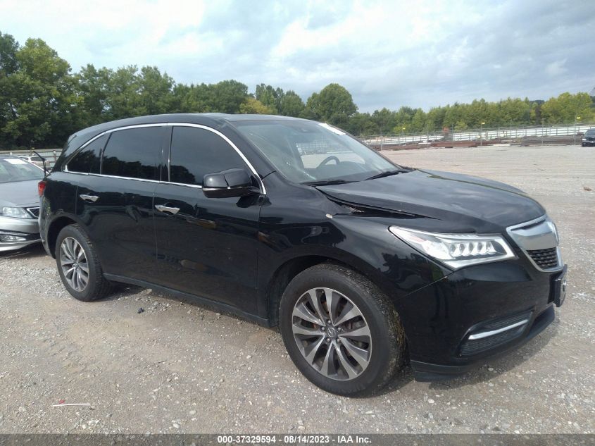 2016 ACURA MDX W/TECH/W/TECH - 5FRYD4H48GB012865