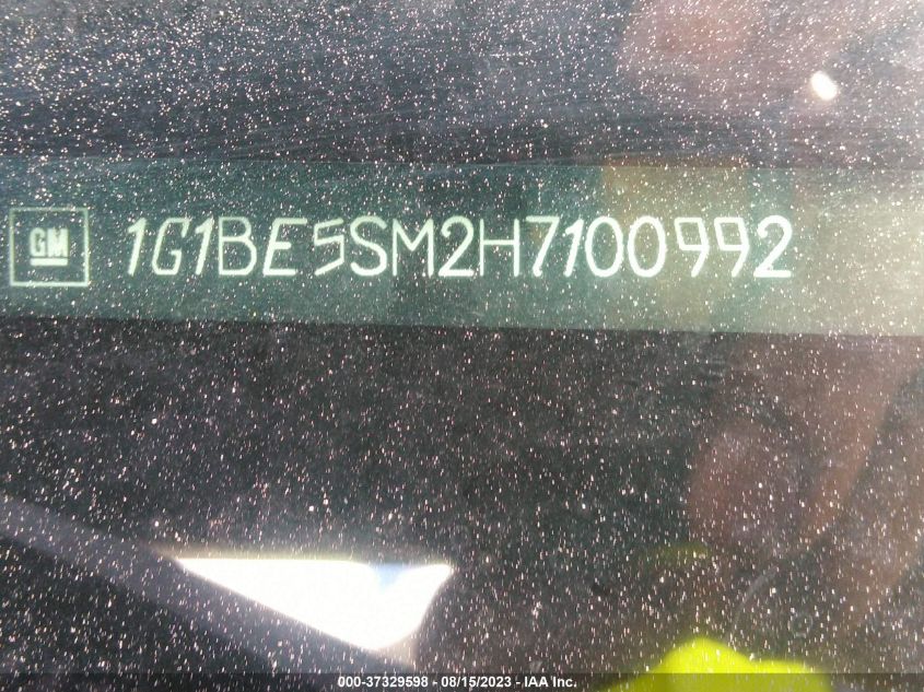 2017 CHEVROLET CRUZE LT - 1G1BE5SM2H7100992