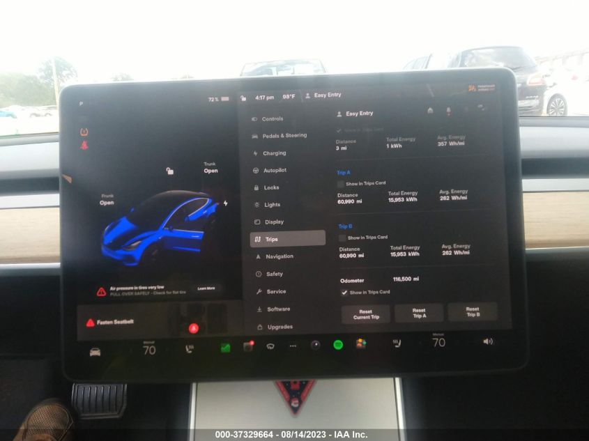 VIN 5YJ3E1EB4KF365669 2019 TESLA MODEL 3 PERFORMANCE