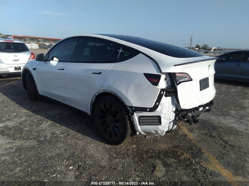 VIN 7SAYGDEF7NF376886 2022 TESLA MODEL Y