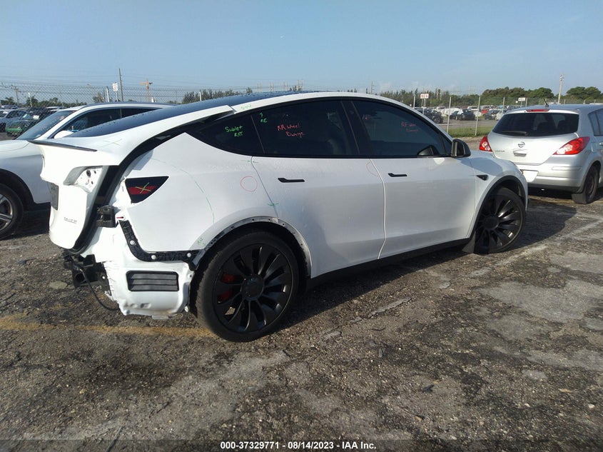 VIN 7SAYGDEF7NF376886 2022 TESLA MODEL Y