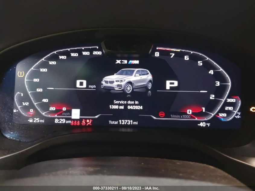 2022 BMW X3 M 5YM13EC06N9L10233
