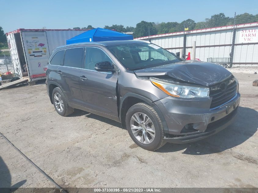 2014 TOYOTA HIGHLANDER XLE - 5TDJKRFHXES030868