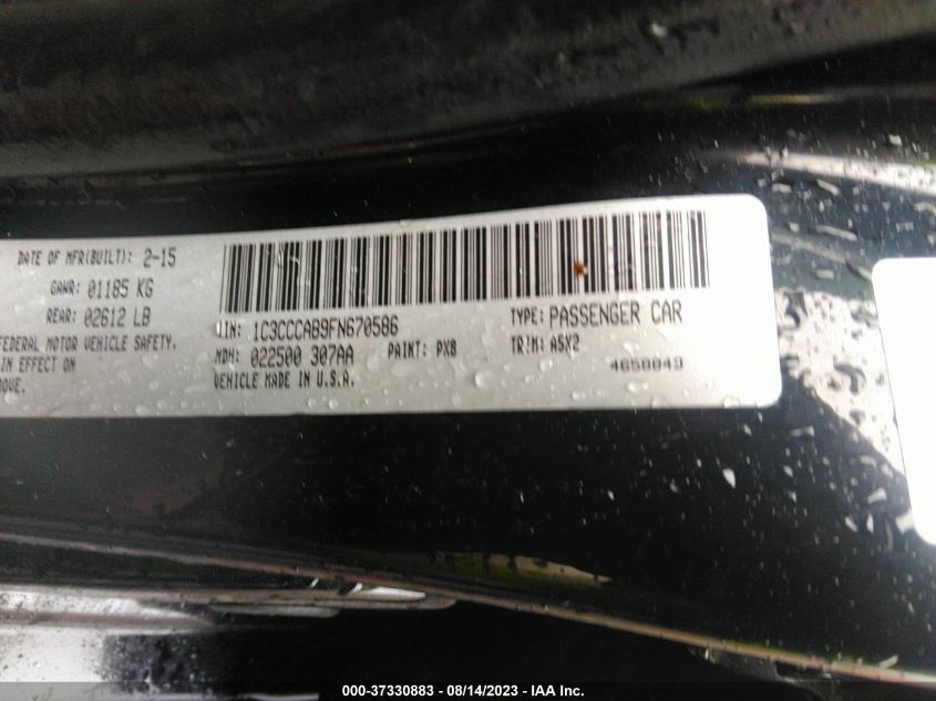 2015 CHRYSLER 200 LIMITED - 1C3CCCAB9FN670586