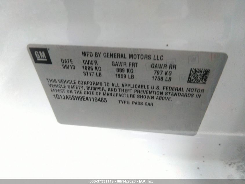 2014 CHEVROLET SONIC LS - 1G1JA5SH9E4119465