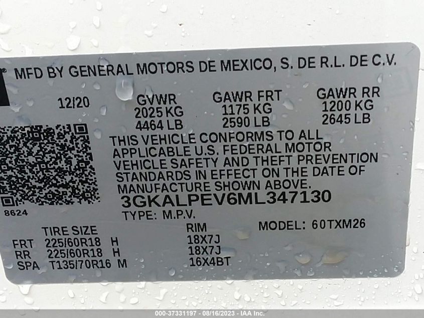 2021 GMC TERRAIN SLT - 3GKALPEV6ML347130