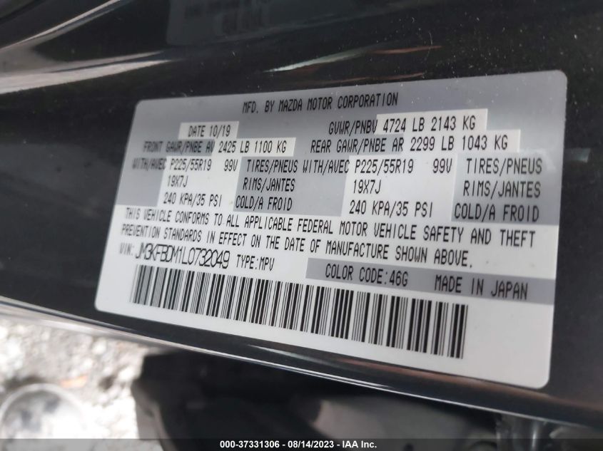 2020 MAZDA CX-5 GRAND TOURING - JM3KFBDM1L0732049
