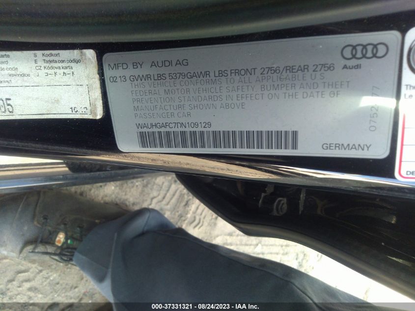 2013 AUDI A6 3.0T PRESTIGE - WAUHGAFC7DN109129