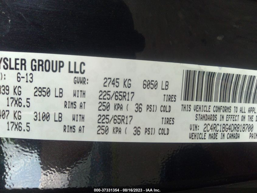 2013 CHRYSLER TOWN & COUNTRY TOURING - 2C4RC1BG4DR818700