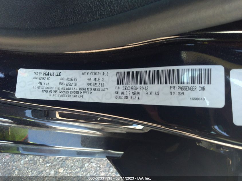 2016 CHRYSLER 200 LIMITED - 1C3CCCAB5GN181412