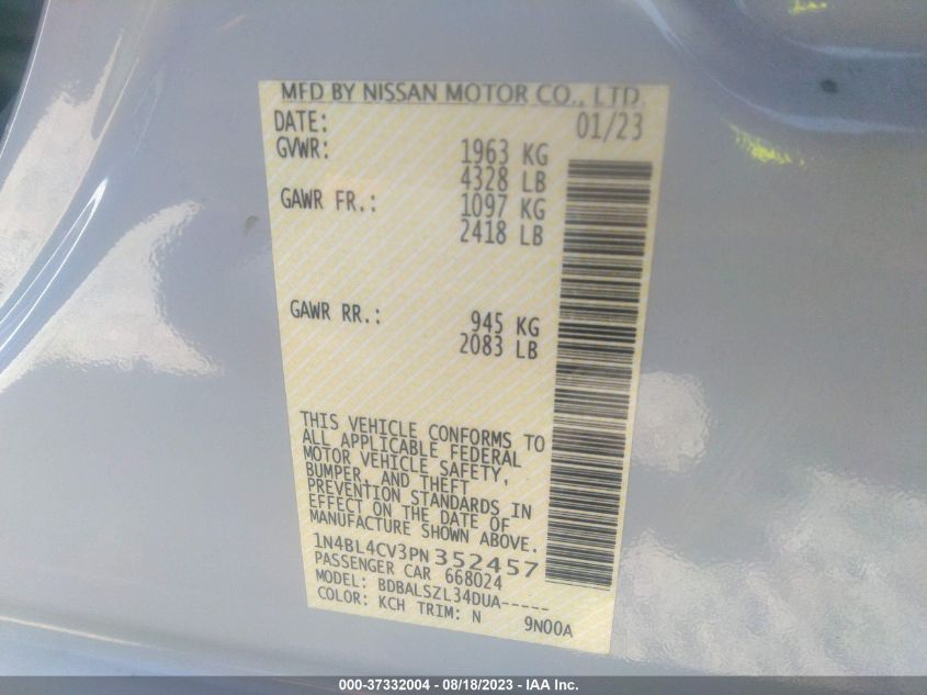 2023 NISSAN ALTIMA 2.5 SR - 1N4BL4CV3PN352457