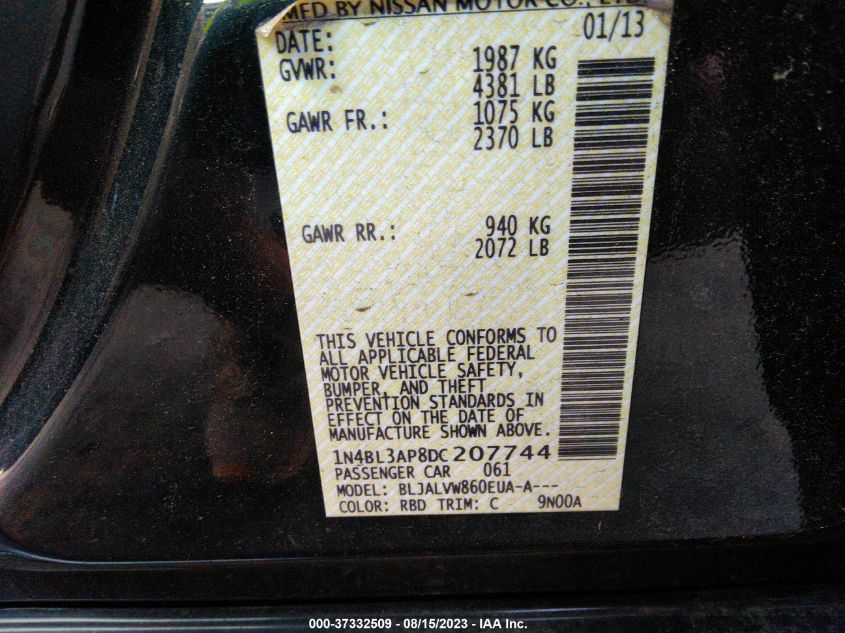 2013 NISSAN ALTIMA 3.5 SL - 1N4BL3AP8DC207744